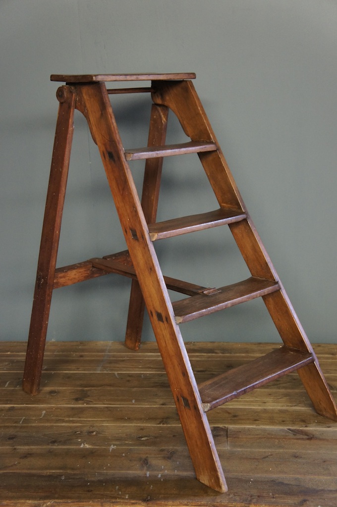 Sold Vintage Wooden Step Ladder.
